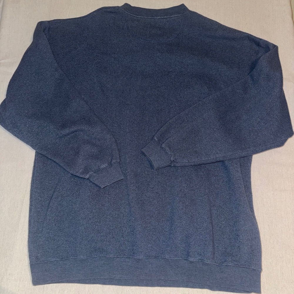 Big Dogs Henley Sweatshirt Mens 2X Blue Fleece Pullover Embroidered Logo Vintage - Picture 3 of 4